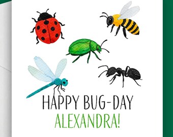 Insect Pun Birthday Card, Funny Bug Birthday Card, Cute Bug Joke Card, Funny Birthday Gift, Pun Card, Comedy Card