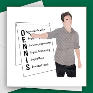 DENNIS System Funny birthday card / Greeting Birthday Card | Always Sunny In Philadelphia