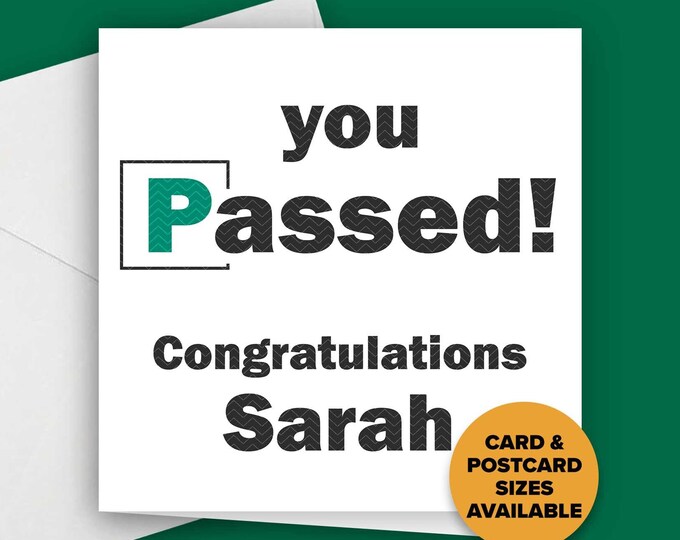 Passed Driving Test Card for Him - Etsy