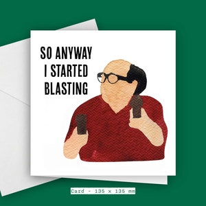 So anyway I started Blasting Watercolour Inspired Always Sunny / Funny birthday card / Greeting Birthday Card