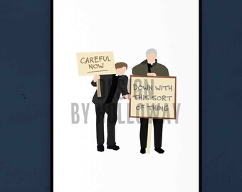 Father Ted Careful Now quote | Customise the signs! | Minimal Artwork Poster