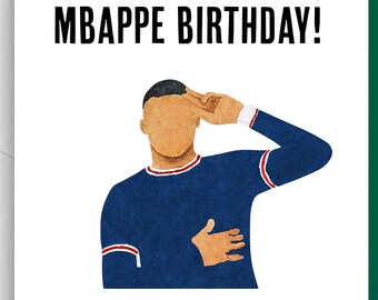 Football Superstar Inspired Birthday Card | Funny Football Birthday Card | Goal Celebration Greeting Card | Football Fan Birthday Card
