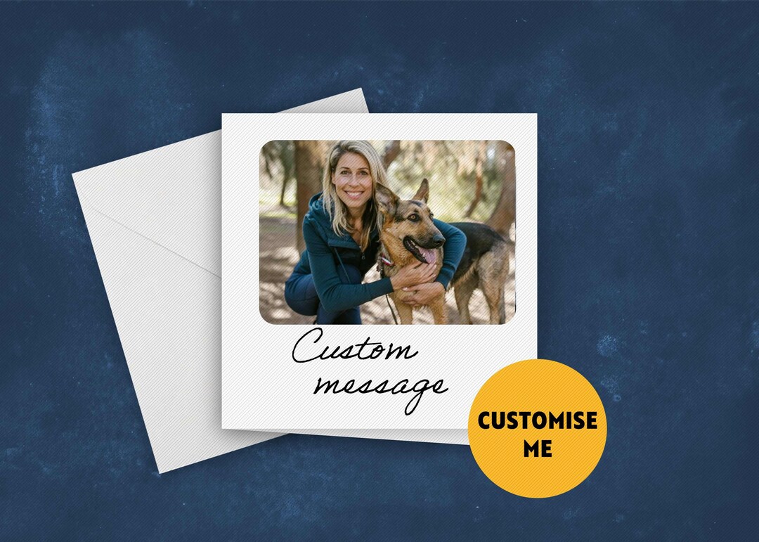 Custom Card | Create Your Own Card by Adding Text and Picture - Etsy