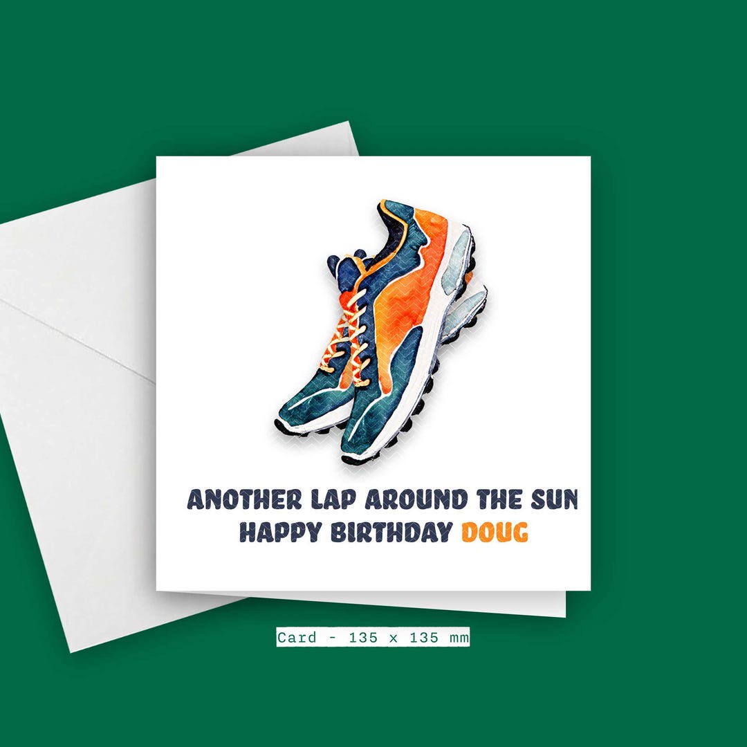 Personalised Running Greeting Card – Jogging Gift for Runners, Marathon ...