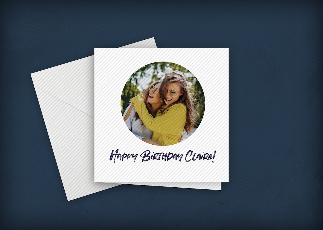Custom Photo Greeting Card: Personalized Birthday, Anniversary, Wedding ...