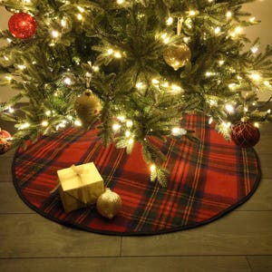 Stewart Royal Tartan Recycled Wool Christmas Tree Skirt