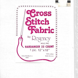 Cross Stitch Fabric (Canvas) 22 count White Hardanger. 12 x 18 inches. NIP