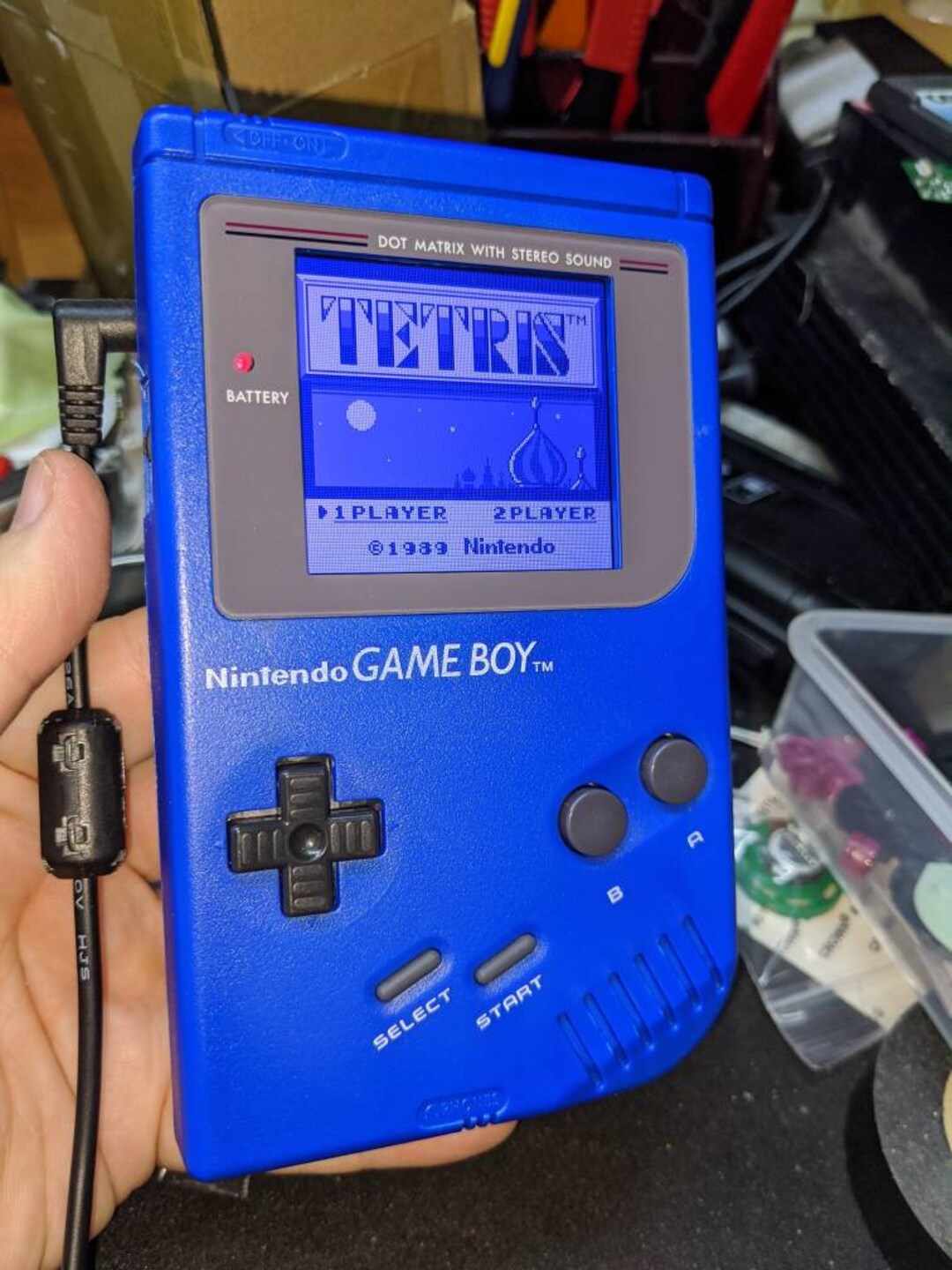 Customized/modded Blue Game Boy DMG001 With New IPS LCD Etsy