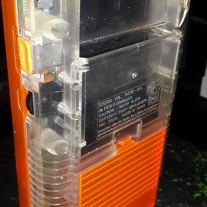 Customized/Modded Orange/Clear Game Boy DMG-001 with Orange Back-Light image 5