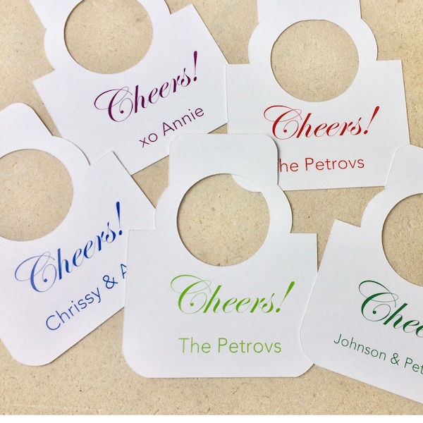 Wine Tags "Cheers!"---Personalized!