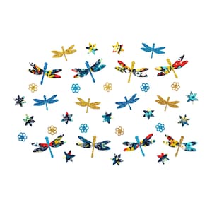 Libellen- und Blumen-Bügelsets in Liberty und Glitter Flex zum einfachen Personalisieren Ihrer Textilien