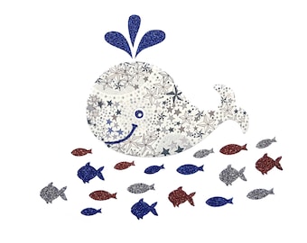 Sea Turtle, Sea Animals, Embroidered, Iron-on Patch Sea Turtle, Sea Animals, Embroidered, Iron-on Patch