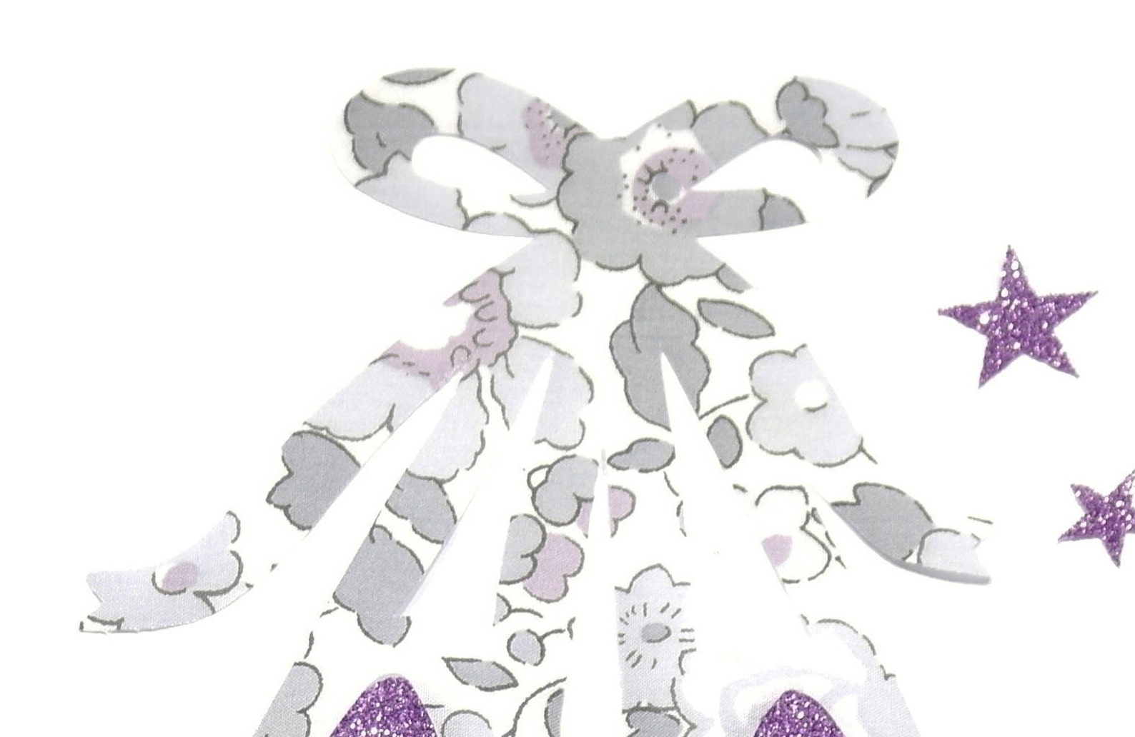 patch, ballerina, slippers, dance, ornament, iron on, applique, liberty fabric, ballet shoes, glitter, grey, dance bag, sparkle,