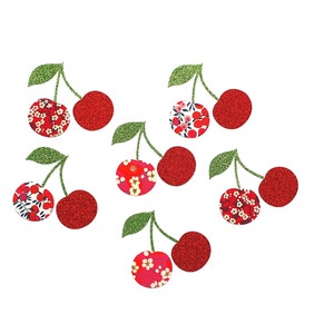 Set oh 12 cherries iron on for personalize clothing image 2