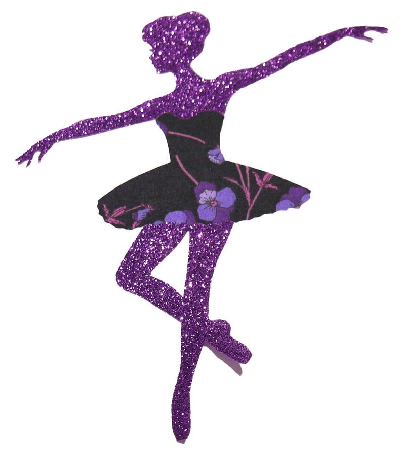 Dance Patch Ballerina Patch Iron On Applique Liberty Fabric Etsy