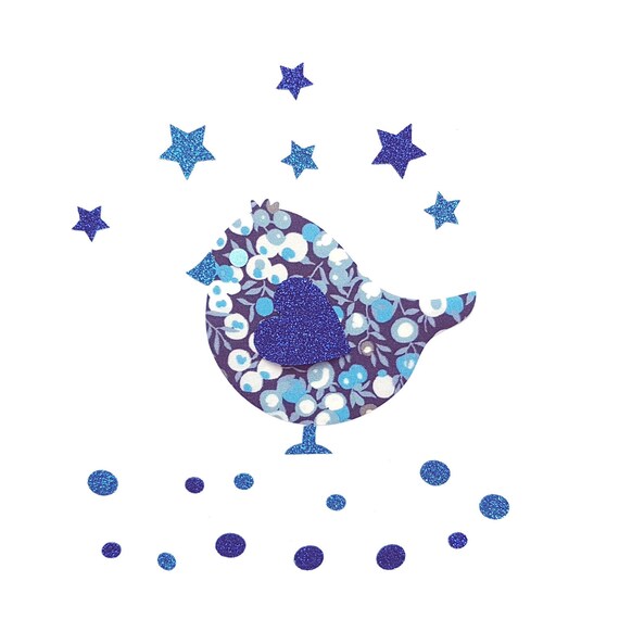 Oiseau Patch Appliqué Thermocollant Poule Tissu Fleurs