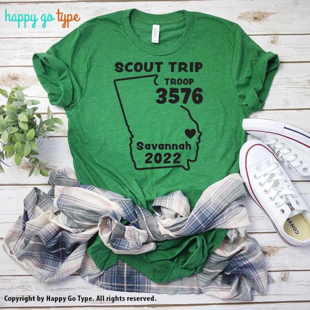 Girl Scout Savannah GA Troop Trip Shirt Design Custom Troop Etsy