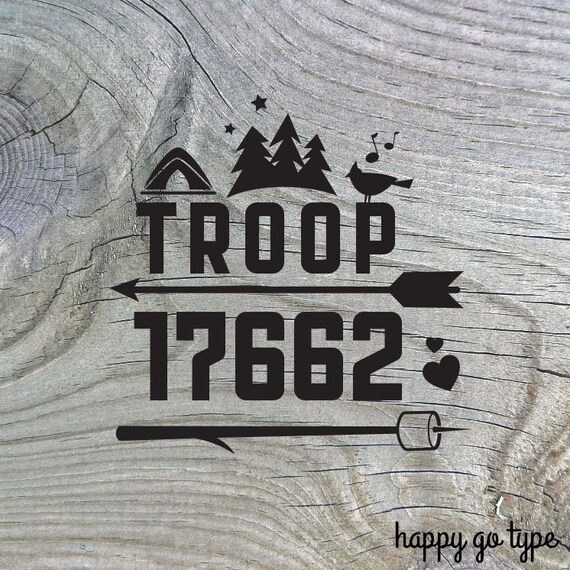 Download Girl Scout Svg Shirt Design 5 Custom Troop Number Digital Etsy