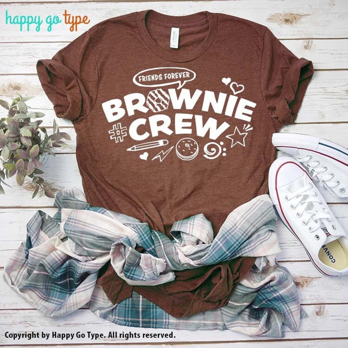 Girl Scout Brownie Crew Shirt Design 92 Instant Download - Etsy