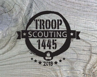 Girl Scout SVG or Boy Scout SVG Design #3 - Custom Troop Number - Digital file