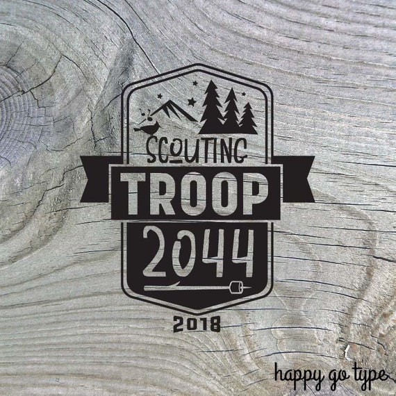 Download Girl Or Boy Scout Troop Shirt Design 16 Custom Digital File Svg