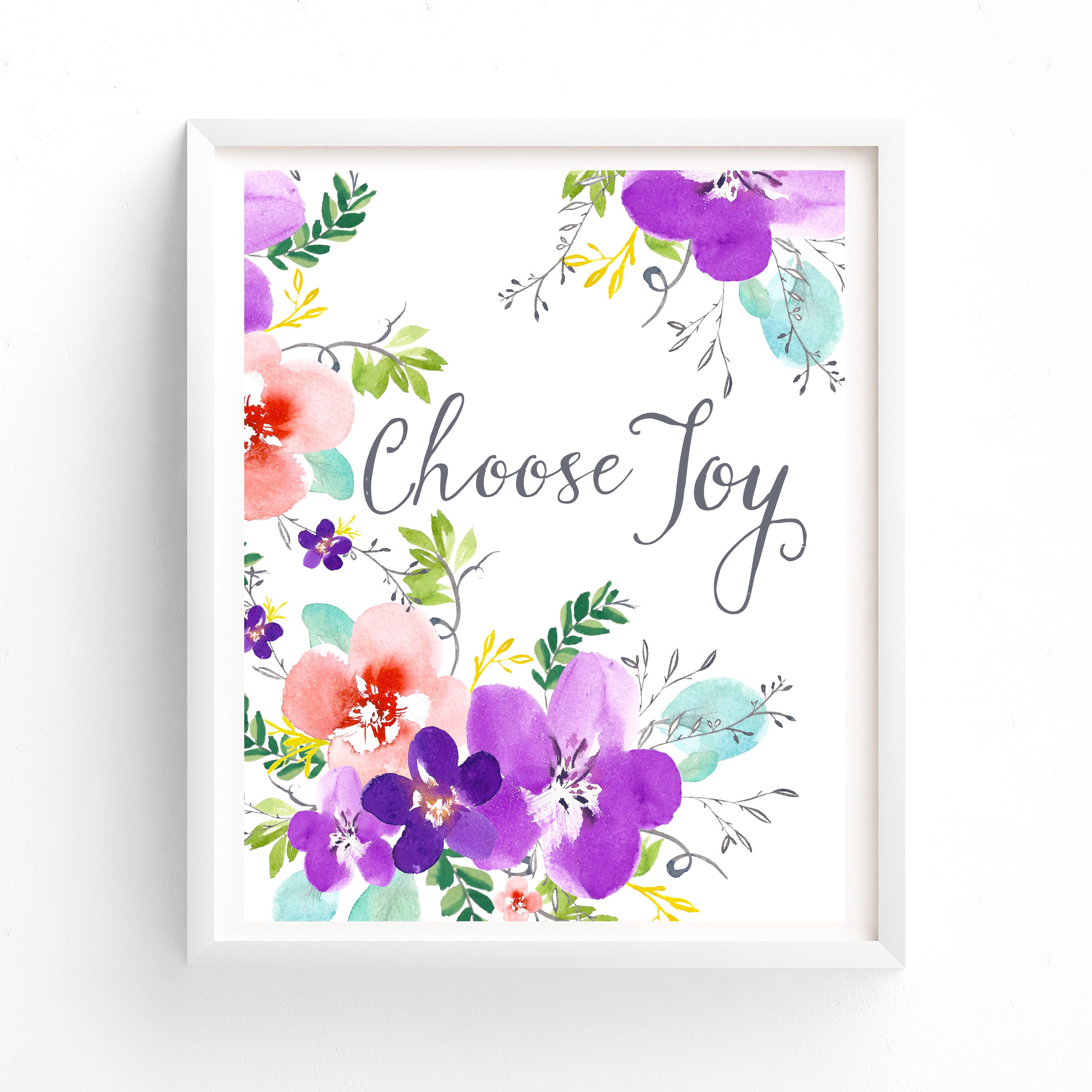 Choose Joy Wall Art Prints Quote Prints Printable Art Etsy