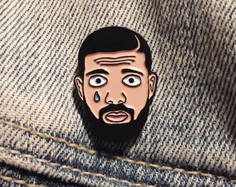 Drake Tears Enamel Lapel Pin Soft Enamel Hotline Bling