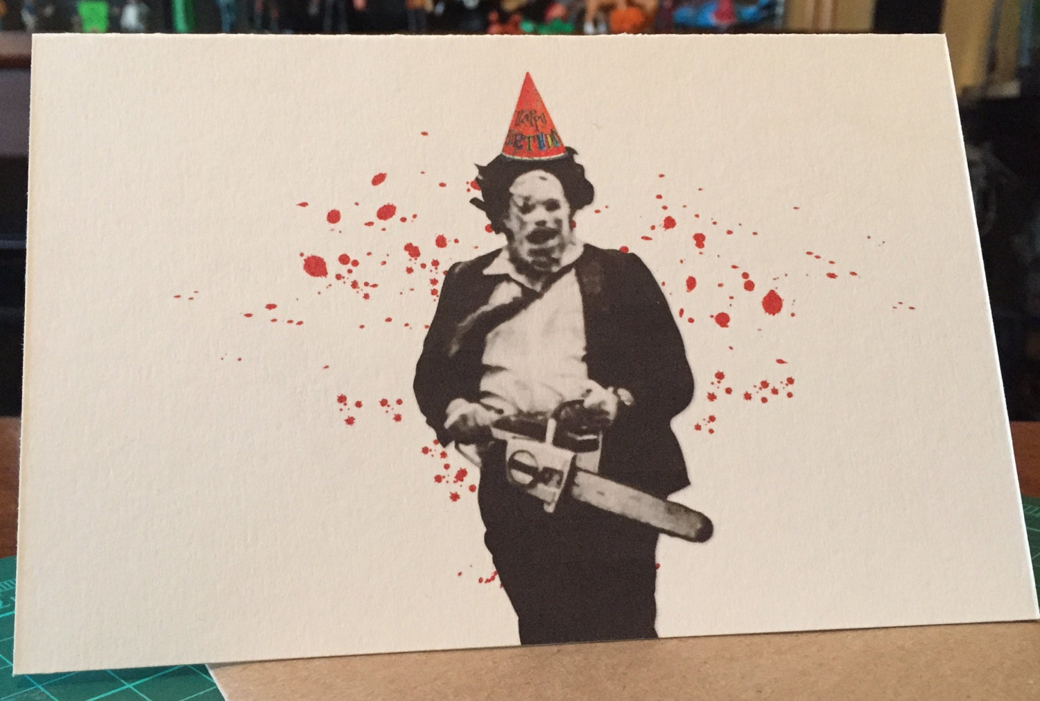 Texas Chainsaw Massacre Leatherface Birthday Card Etsy