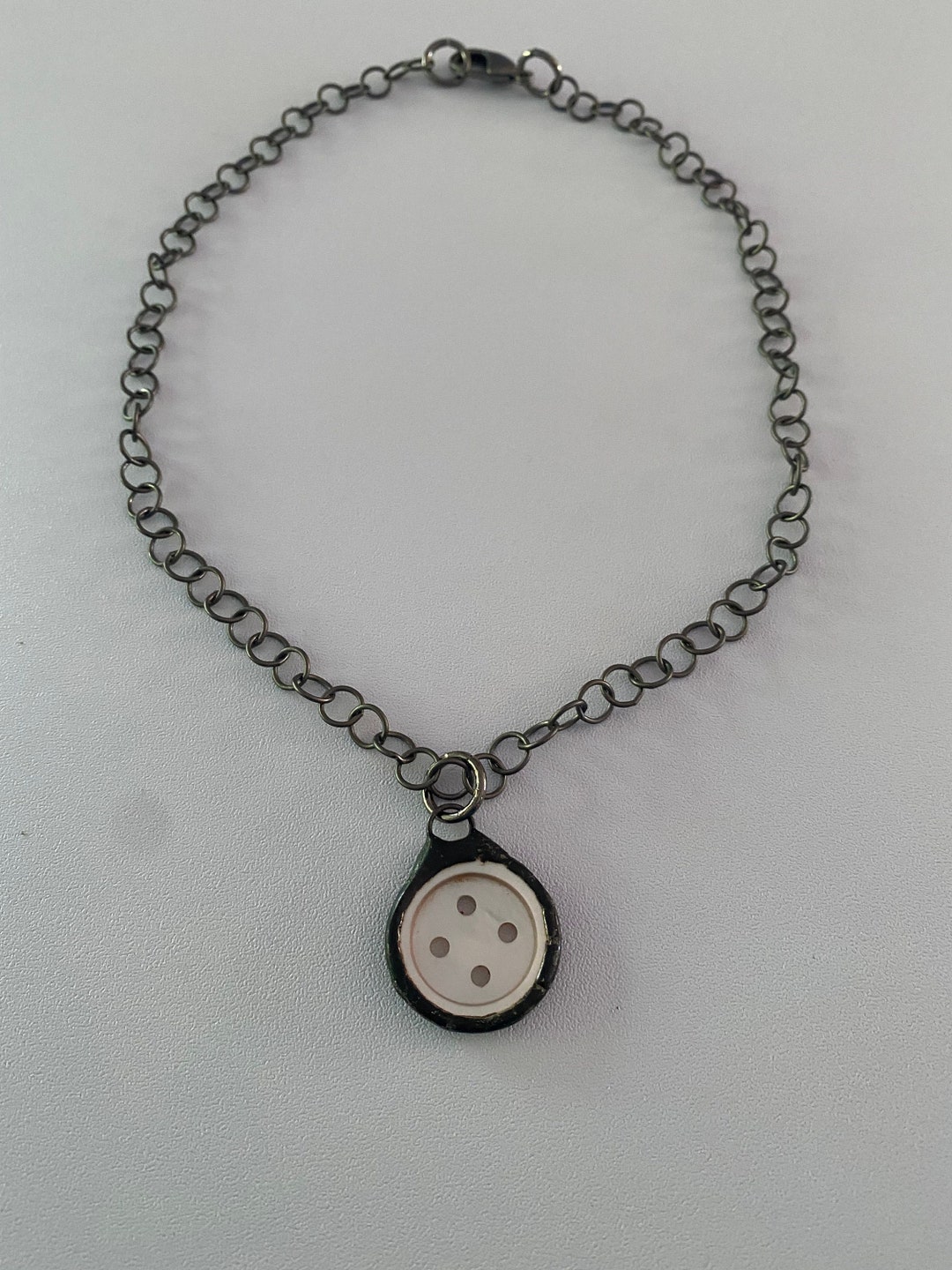 Button Chain Necklace - Etsy