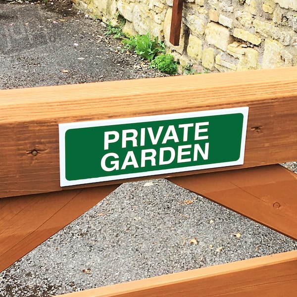 Private Garden 3mm Rigid PVC Board Sign - 21 Colours