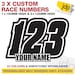 Racing Numbers Sheet of 20 Numbers Vinyl Decal - Motocross MX Dirt Bike ...