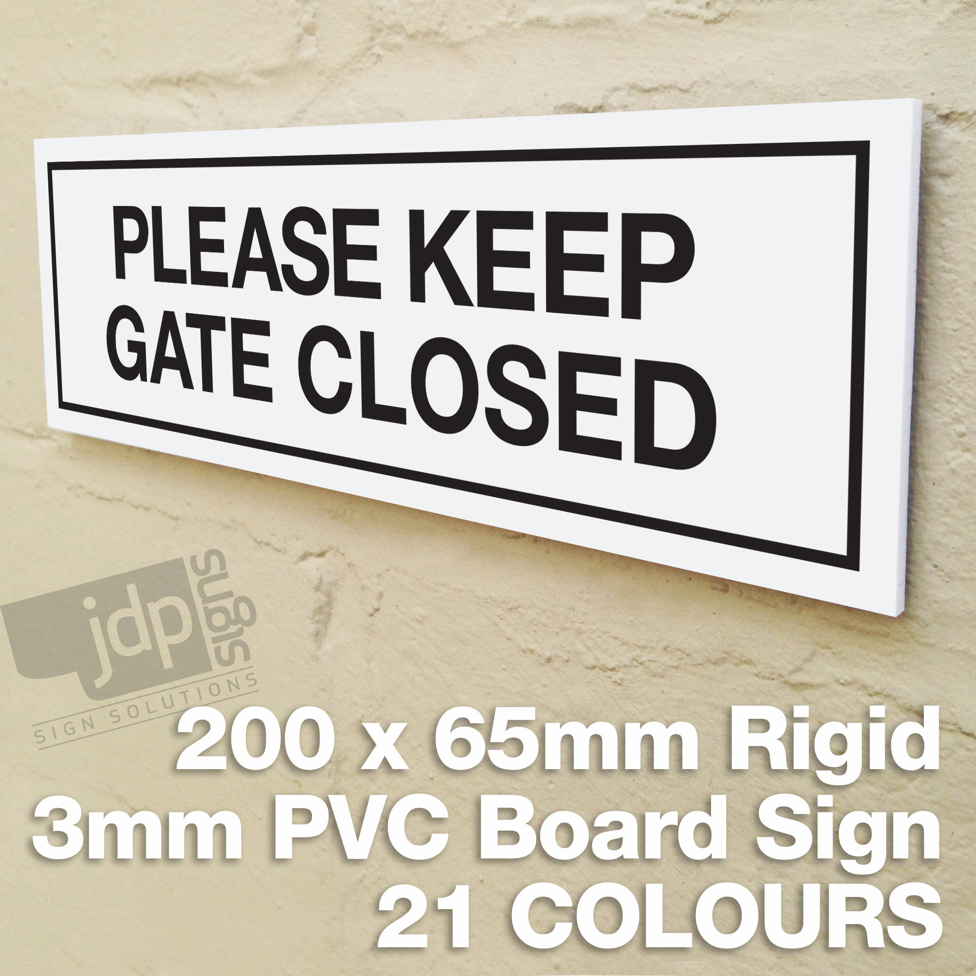 Please Keep Gate Closed 3mm Rigid PVC Board Sign - 21 Colours - Etsy