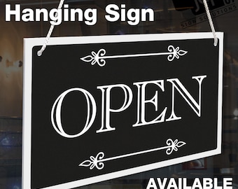 Decorative Open & Closed 3mm Rigid 120mm x 200mm Sign, Shop Window Door - 21 Colours