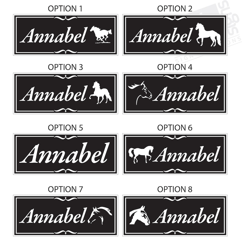 Personalised Horse Stable Door Name Sign 8 Design Options Etsy