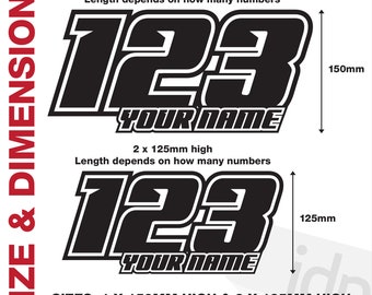 White Race Number 3 Decals White Race Number 3 Decal - 3 Inch Tall