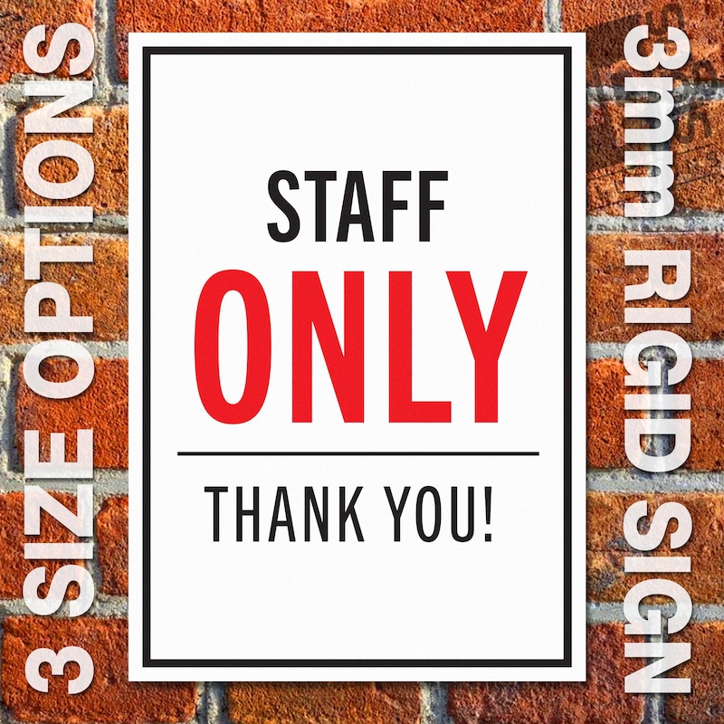 Every Staff Rocks Sign Staff Only Bathroom Sign - Etsy