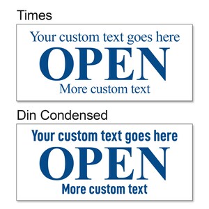 Personalised Custom Made Open Closed Hanging Sign, Shop Window/door ...