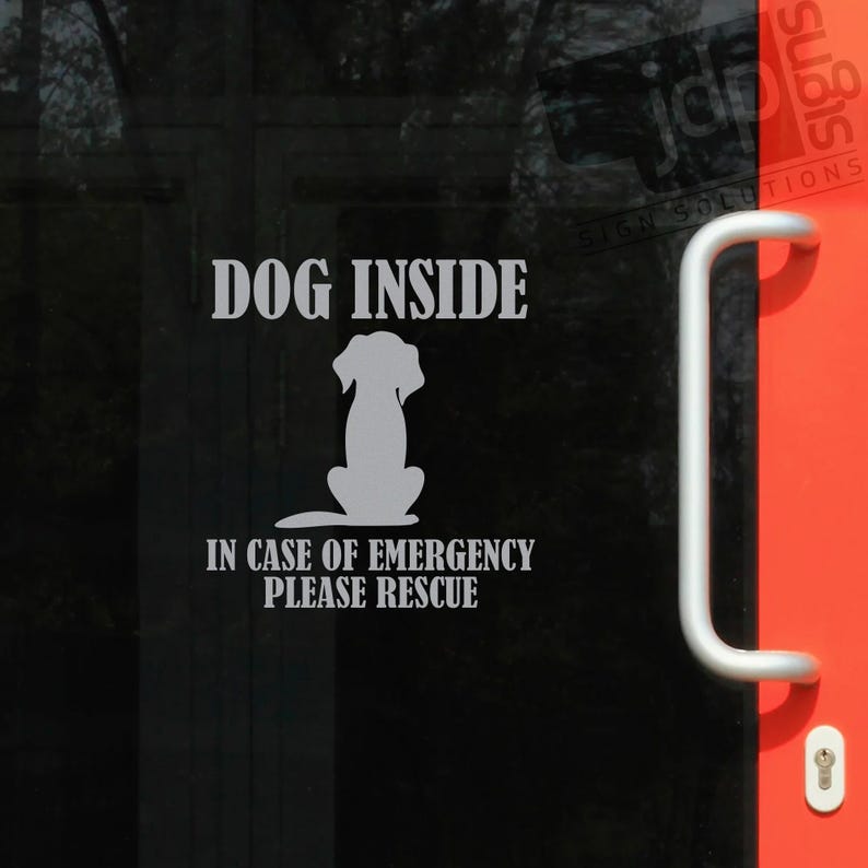 Emergency Dog Rescue Window Door Sticker - Pets Inside Rescue Decal - 6 ...