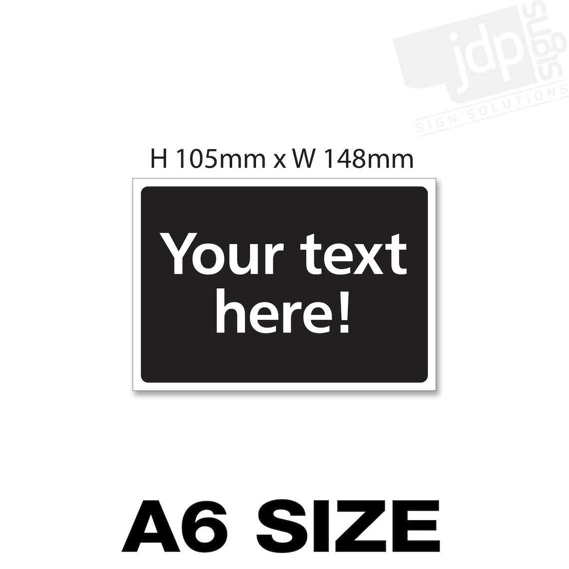 Custom Made Personalised Text Sign External 3mm Rigid PVC Sign - 3 Size ...