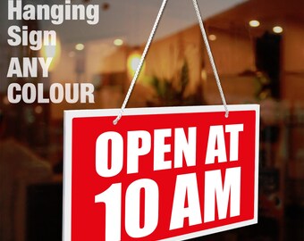 Open Closed Sign - 120mm X 200mm Double Sided Rigid Hanging Sign - 21 Colors Available
