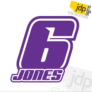 3 X Custom Race Numbers and Name Stickers Motocross Kart Decals Mx Dirt ...