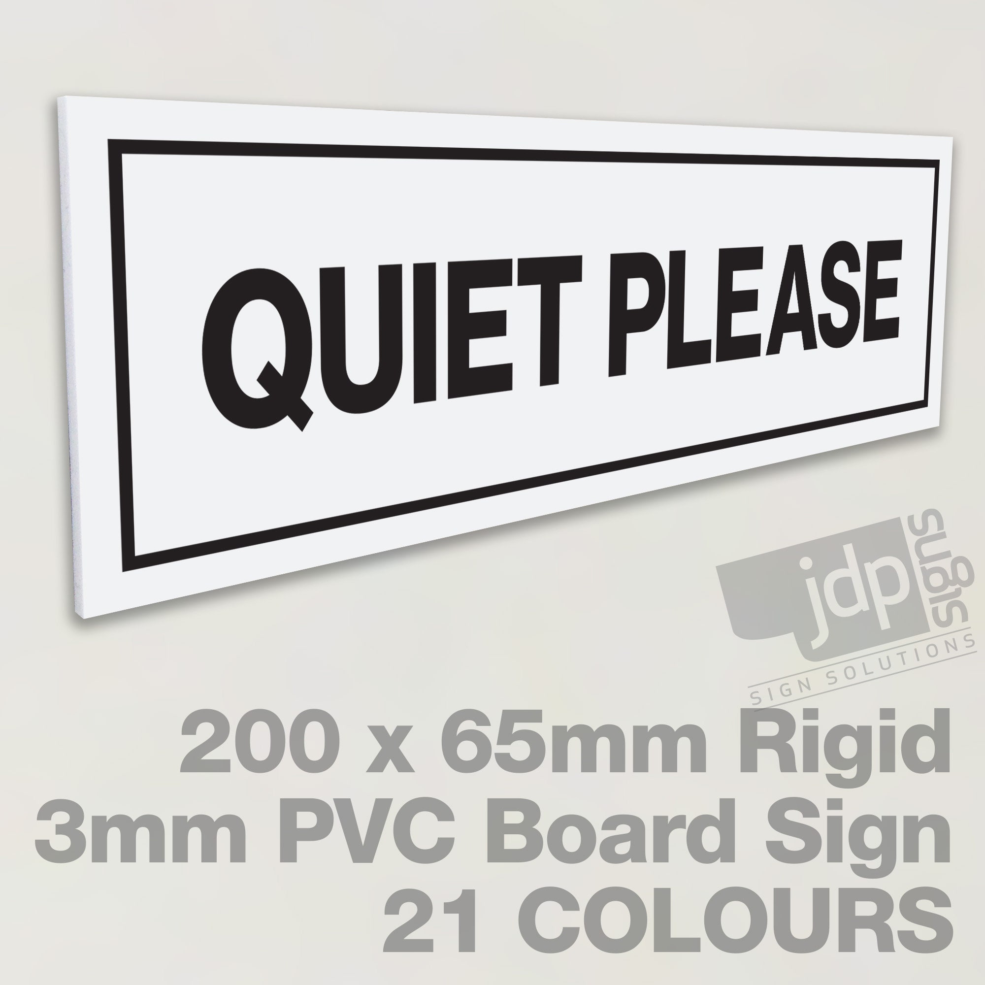 Quiet Please Sign - 7x10 Inch Double Sided PVC Hanging Sign For Office, Salon & Library