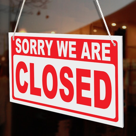 Welcome We Are Open / Sorry We Are Closed 3mm Rigid 120mm X 200mm