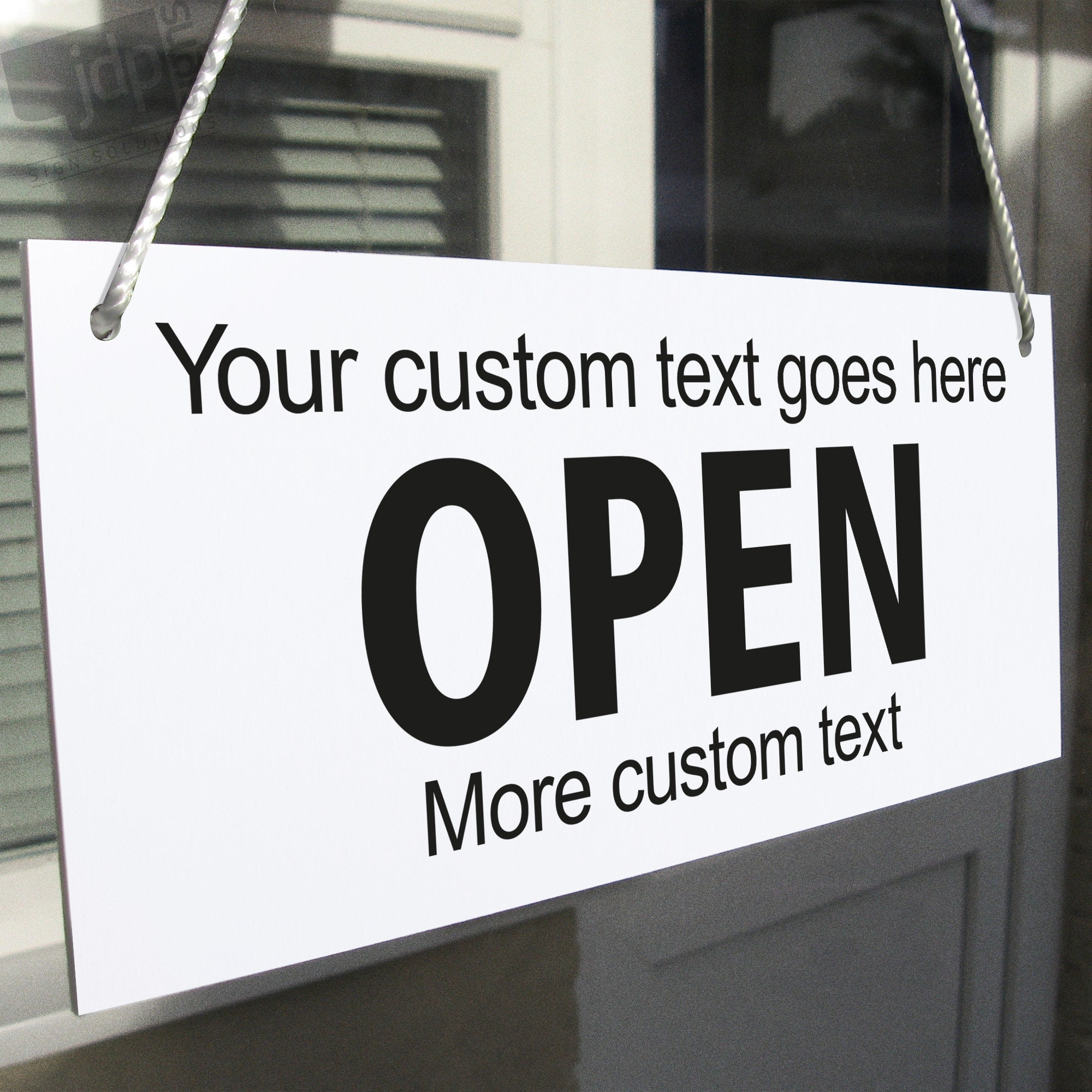 hanging shop window sign open sign Come in were open sign custom