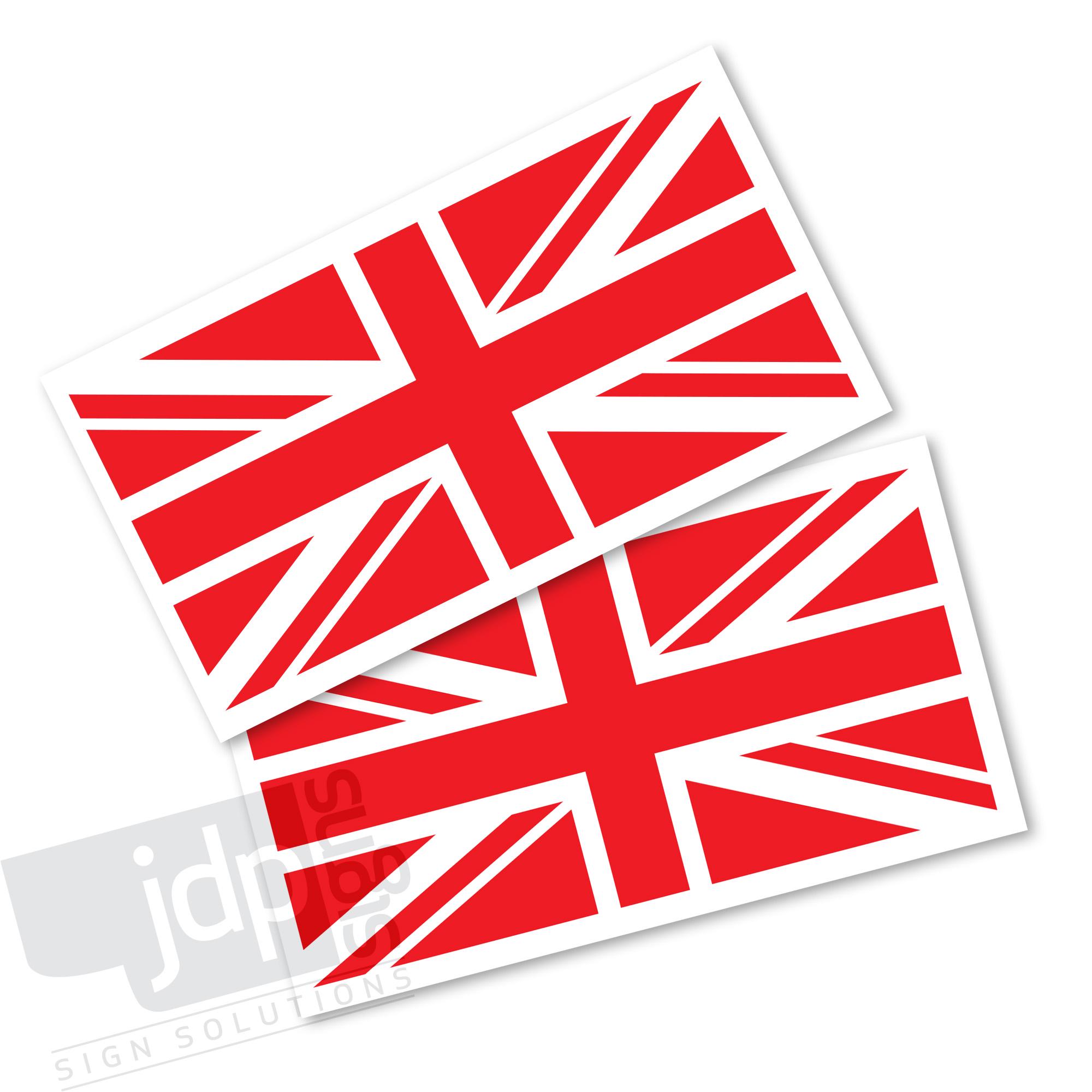 2 X Great Britain Union Jack Decals Stickers - 6 Size Options - 22 ...