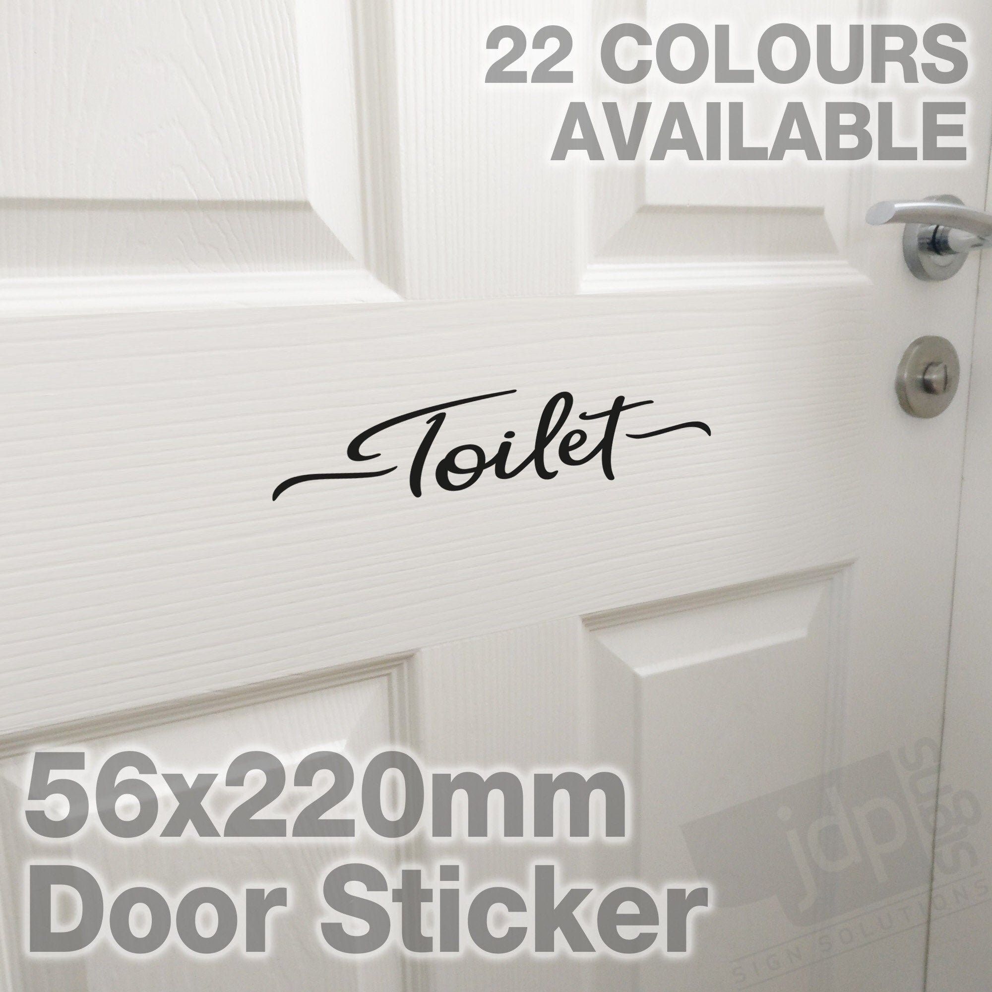 Toilet Vinyl Door Sticker Decal 22 Colours Available Etsy