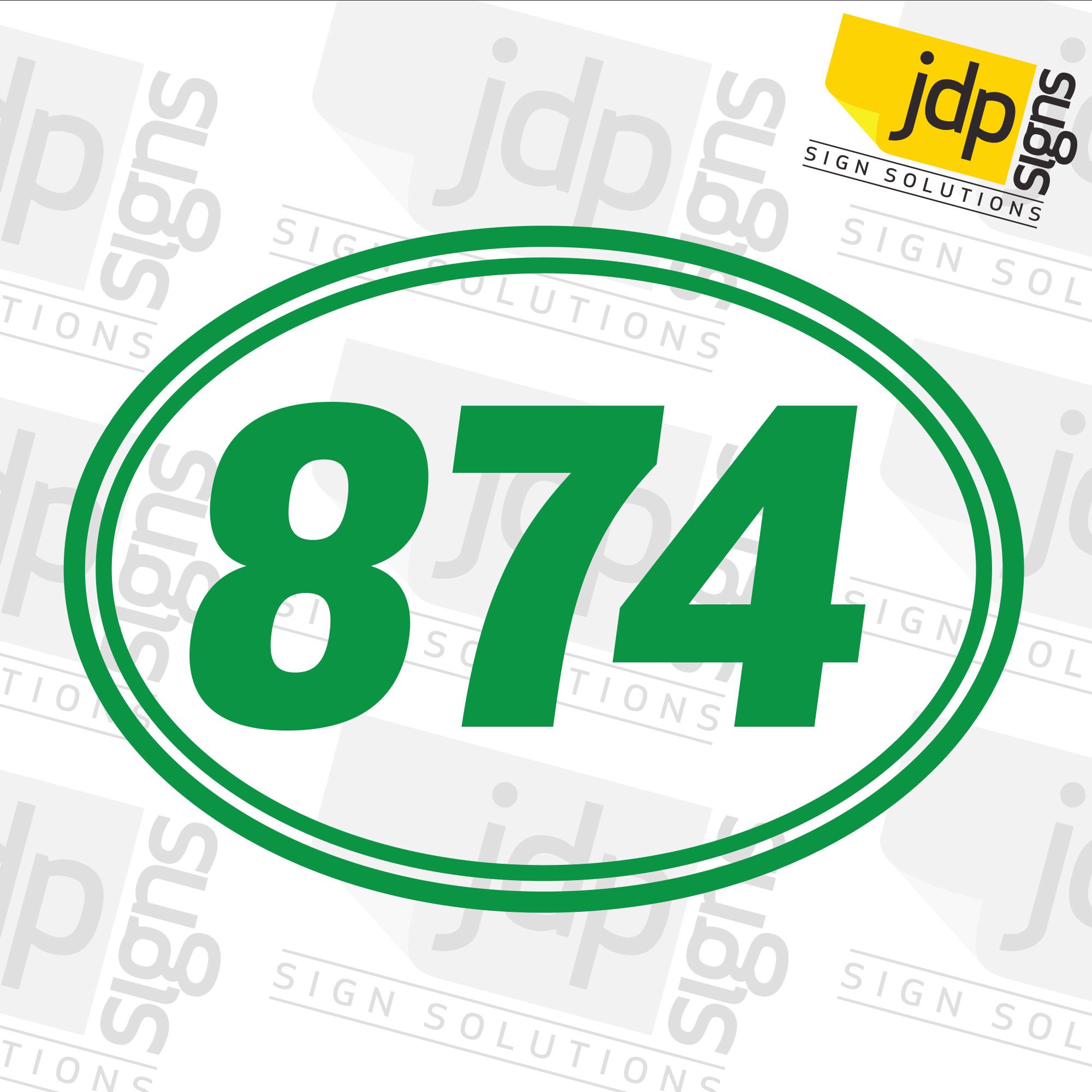 Oval Racing Numbers 2 X Custom Oval Race Numbers Vinyl Stickers Motocross Kart Decals Mx ...