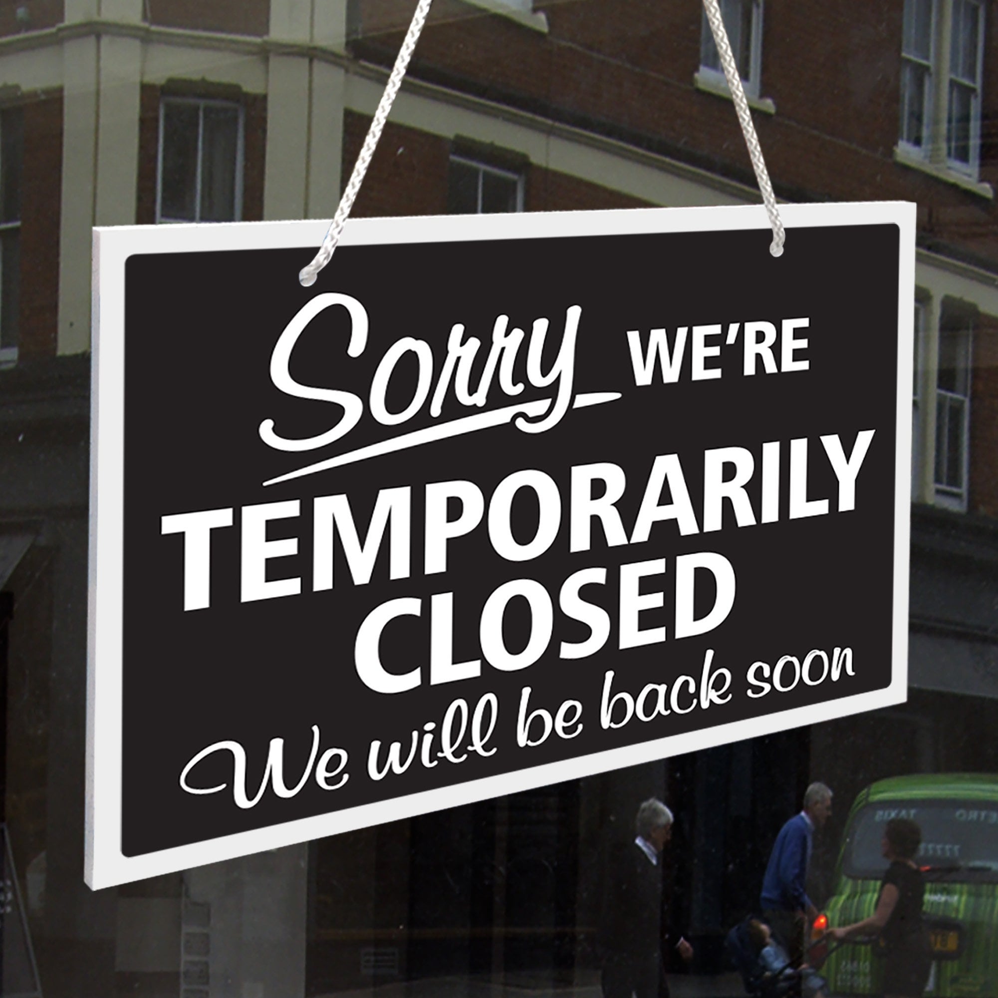 Sorry We're Temporarily Closed 3mm Rigid 140mm X 200mm Etsy UK
