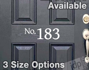 HOUSE NUMBER - Front Door Letter Box Post Box Home Vinyl Decal Sticker - 3 Size Options - 22 Colours Available