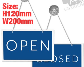 OPEN CLOSED SCRIPT HANDWRITTEN 3MM RIGID HANGIN OPEN CLOSED SCRIPT HANDWRITTEN 3MM RIGID HANGIN